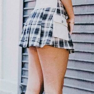 PacSun Black and White Plaid Skirt